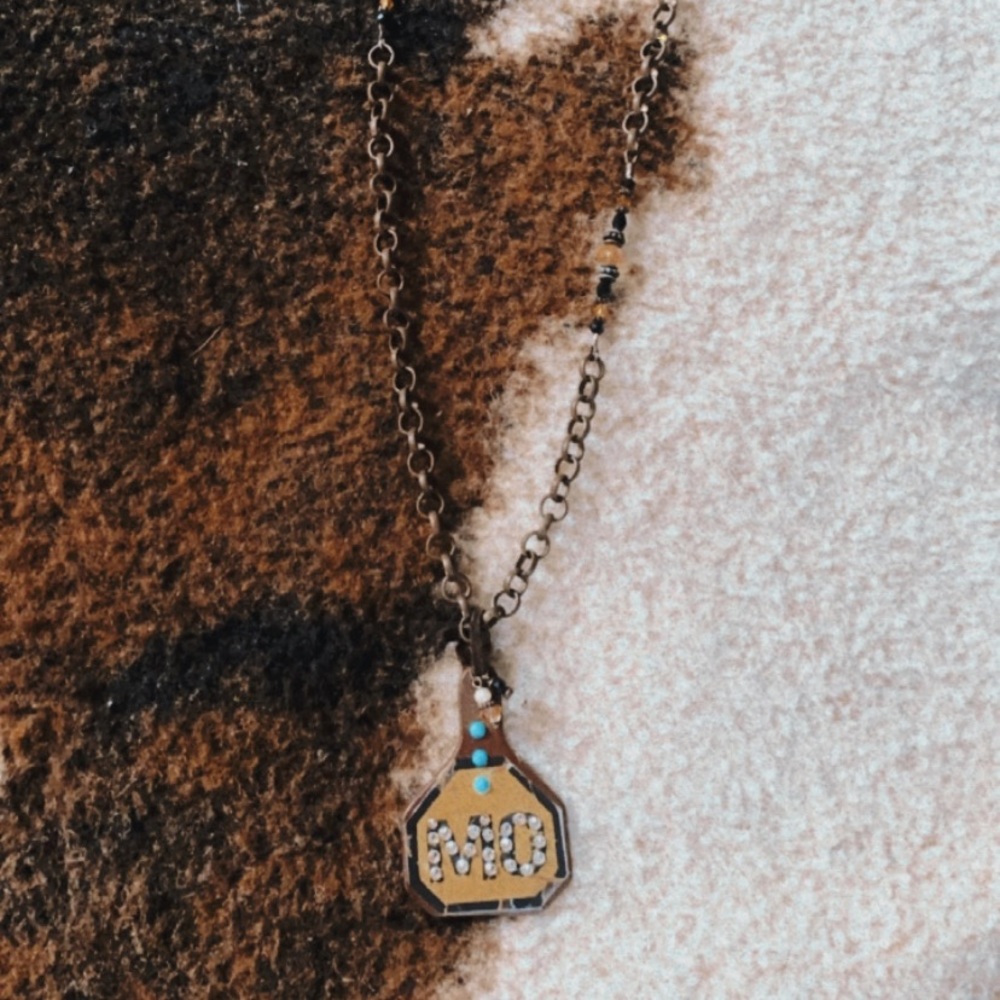 XOXO Missouri Cattle Tag necklace